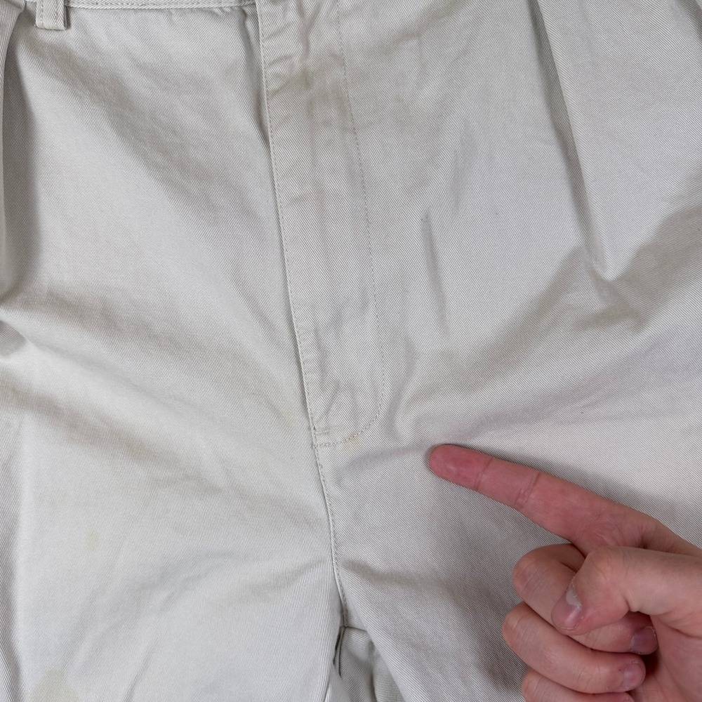 Vintage Polo Ralph Lauren Andrew Pants Mens 38x30 Beige Pleated Chino 90s - Picture 15 of 16